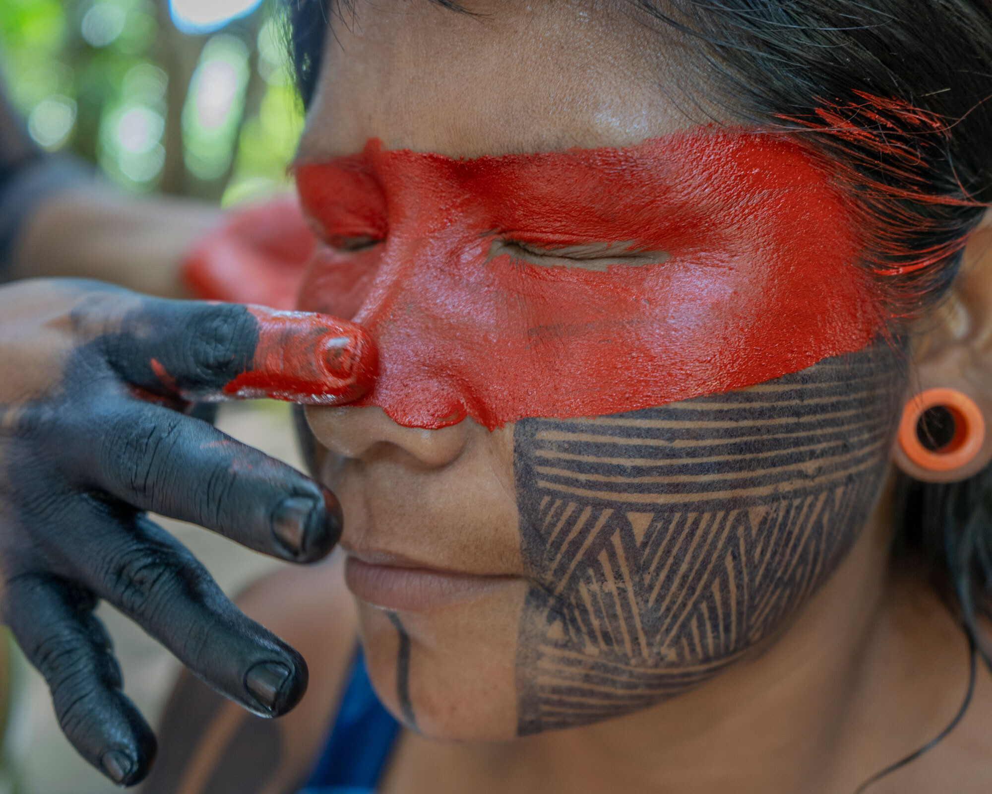 indigenous body paint face